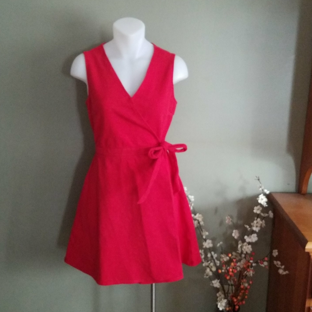 J. by J.Crew red mini wrap dress